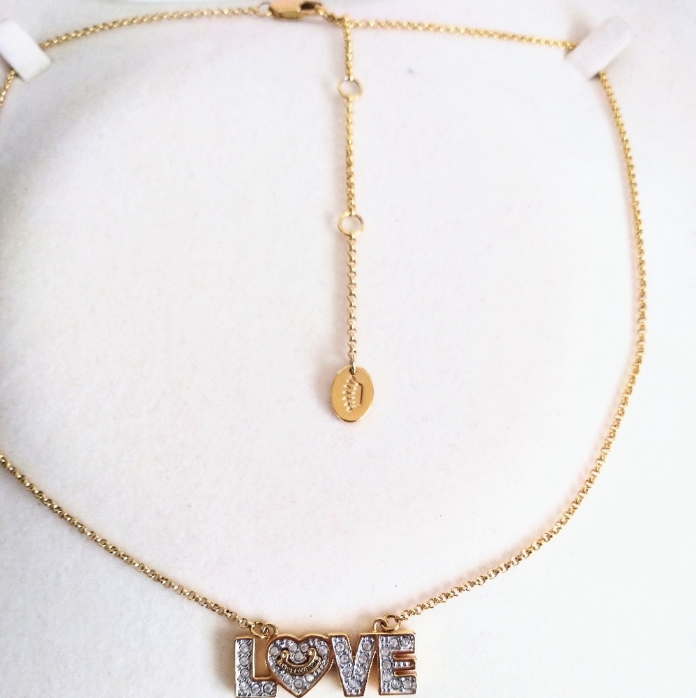 Stylish Juciy Couture  Love Rhinestone Necklace - Picture 3 of 4